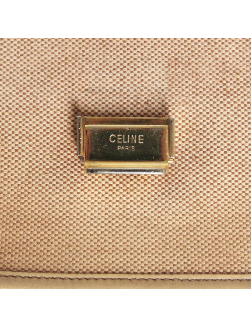 Pochette CELIINE en toile beige vintage