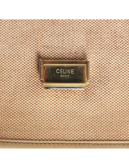 Pochette CELIINE en toile beige vintage
