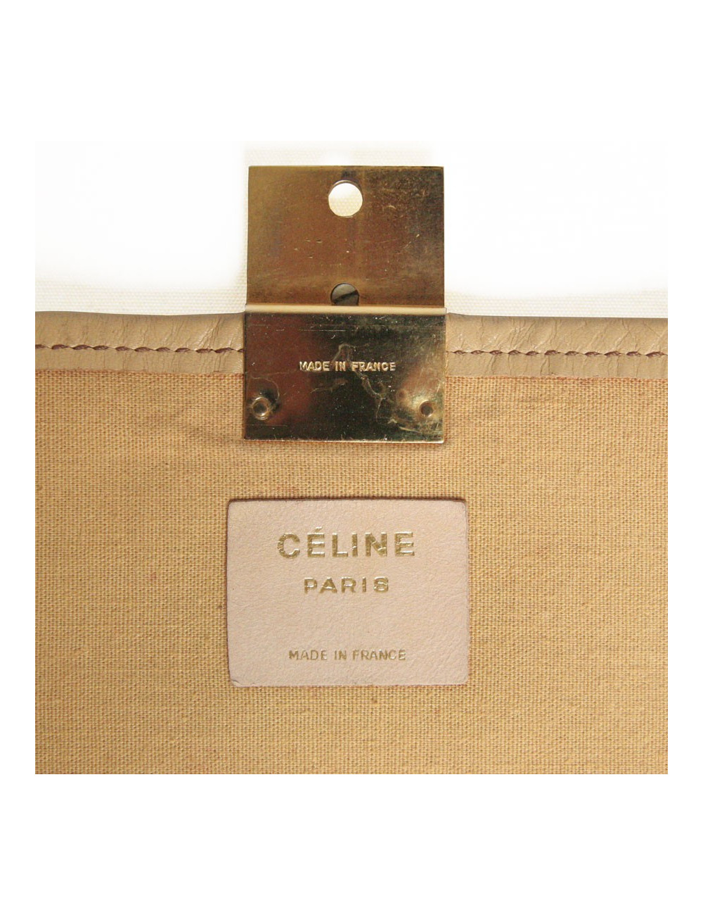 Pochette CELIINE en toile beige vintage