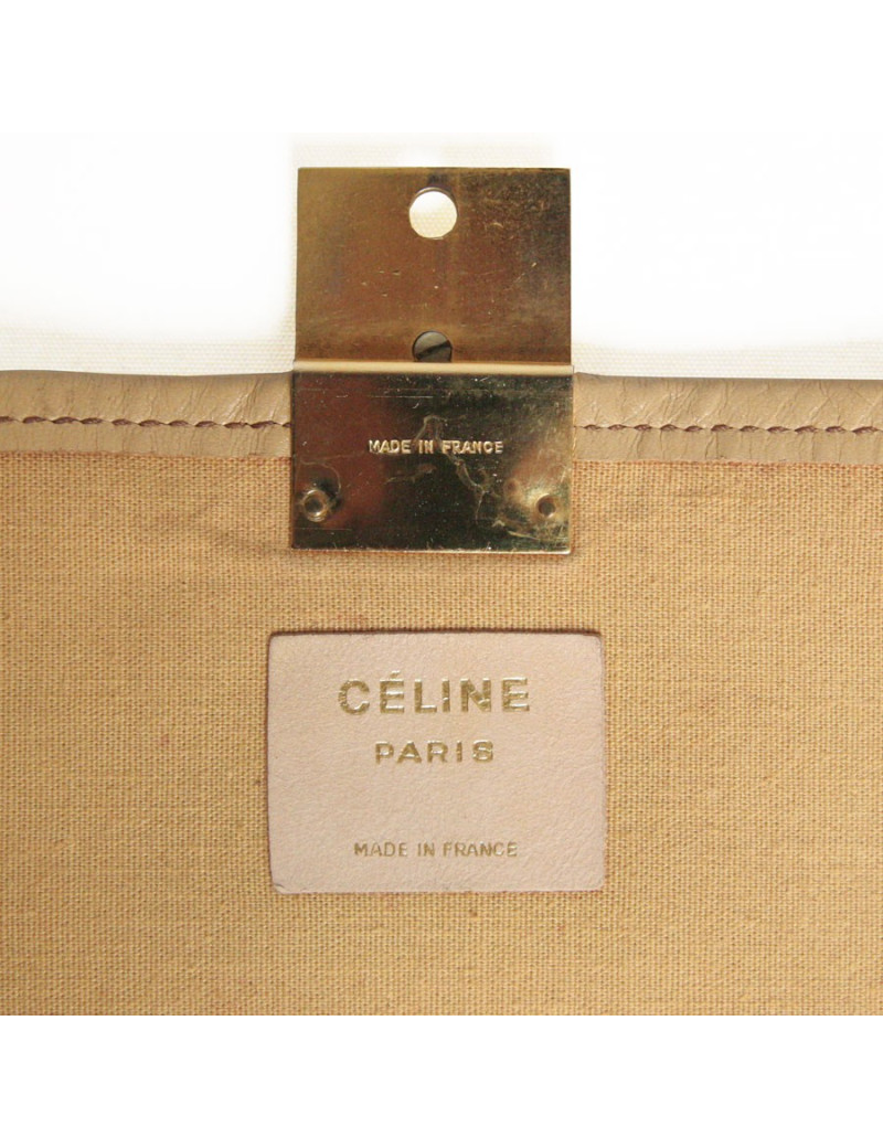 Pochette CELIINE en toile beige vintage