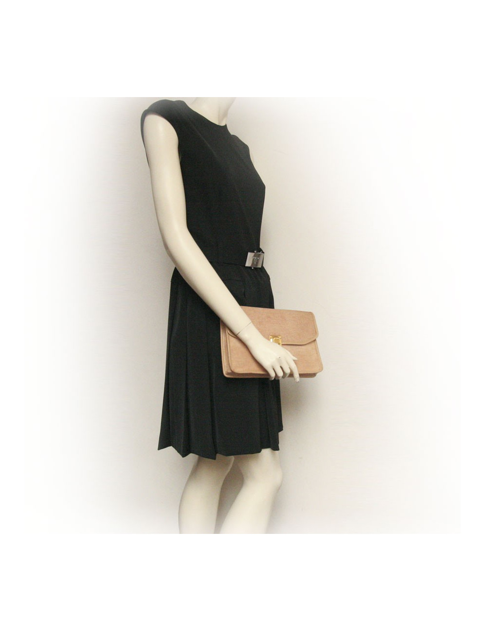 Pochette CELIINE en toile beige vintage