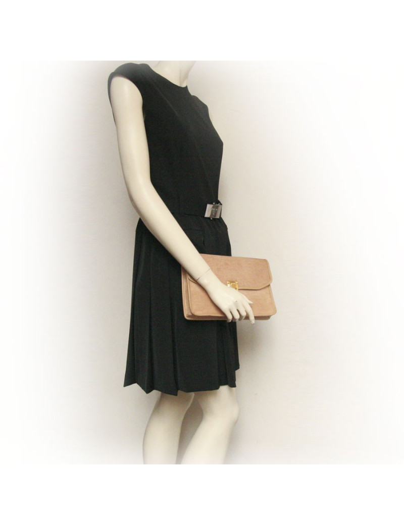 Pochette CELIINE en toile beige vintage