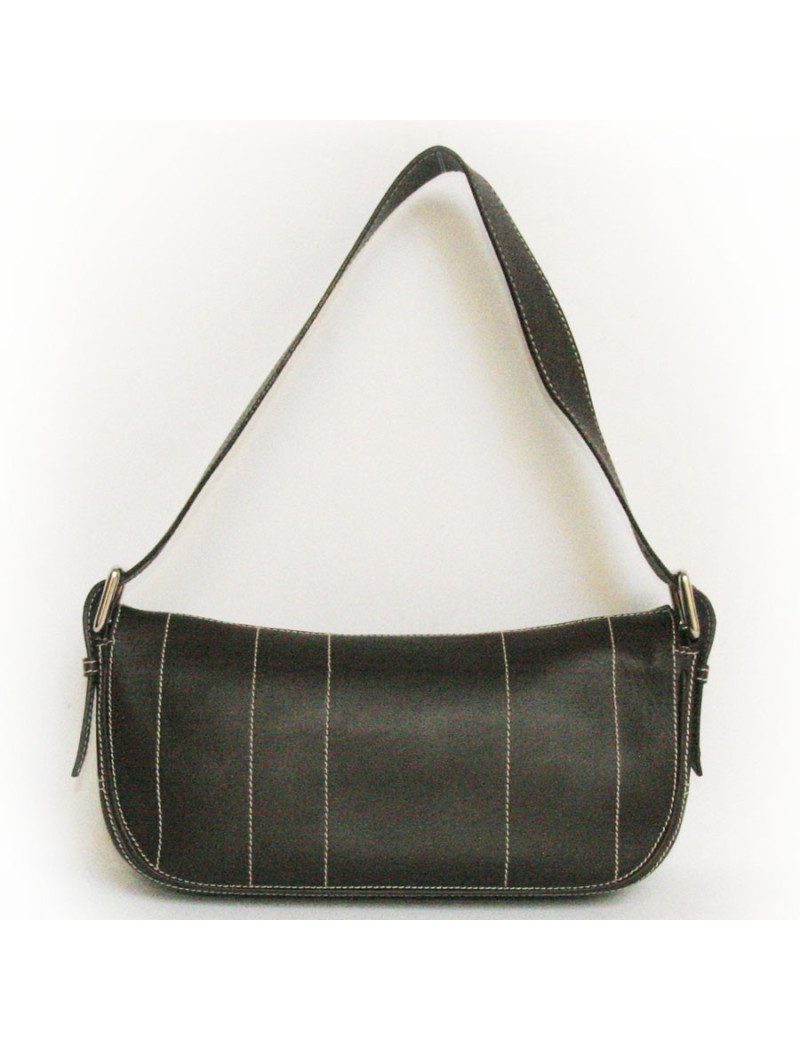 Sac CELINE collector cuir marron et pièces d'argent