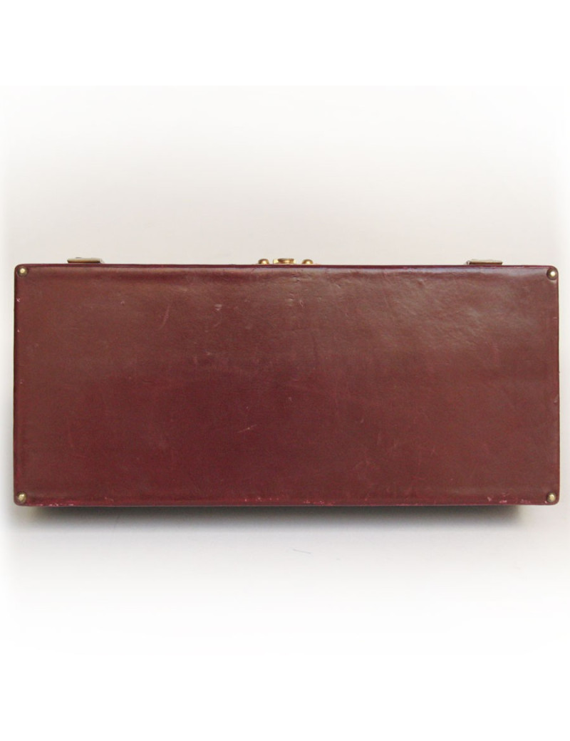 Sac  mallette HERMES  en box rouge H vintage