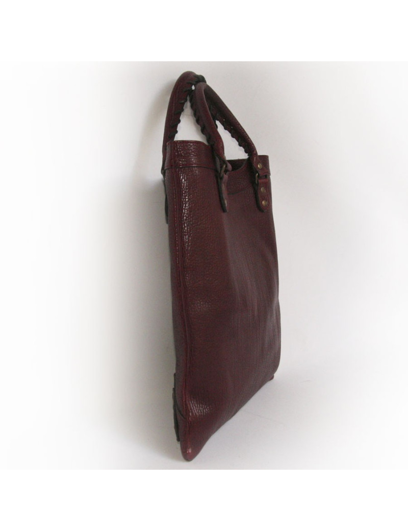 Sac cabas BALANCIAGA cuir bordeaux