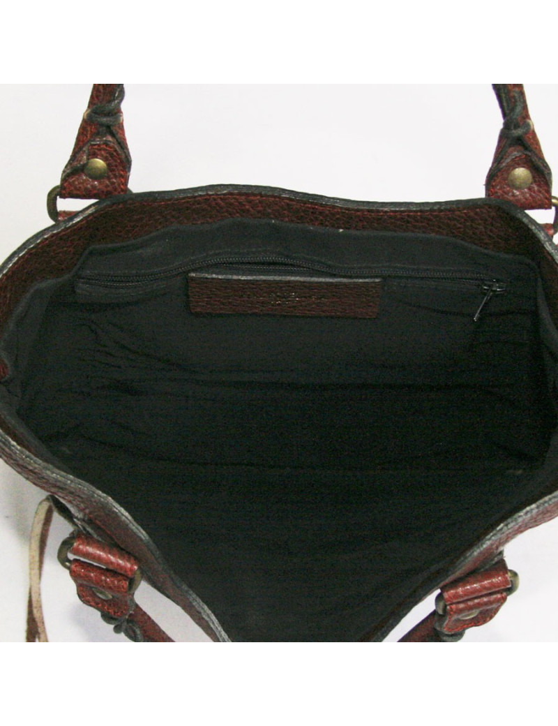 Sac cabas BALANCIAGA cuir bordeaux