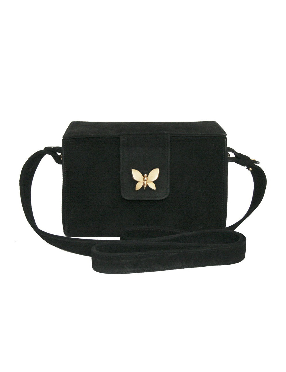 mini sac LANVIN veau velours noir