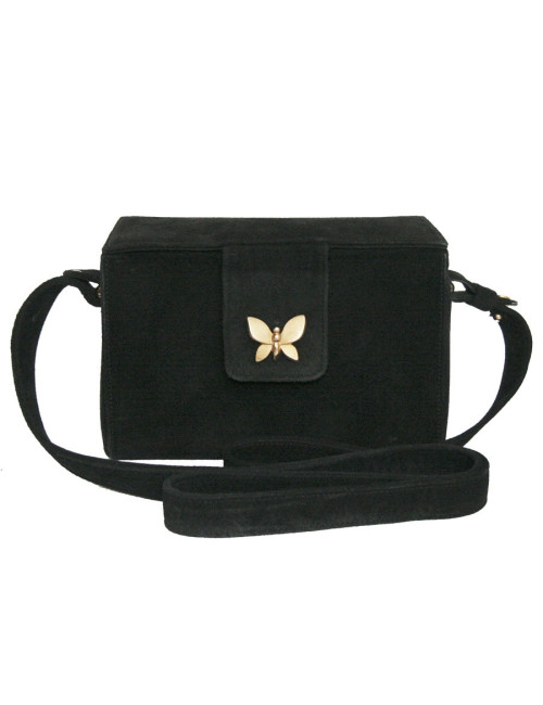 mini sac LANVIN veau velours noir