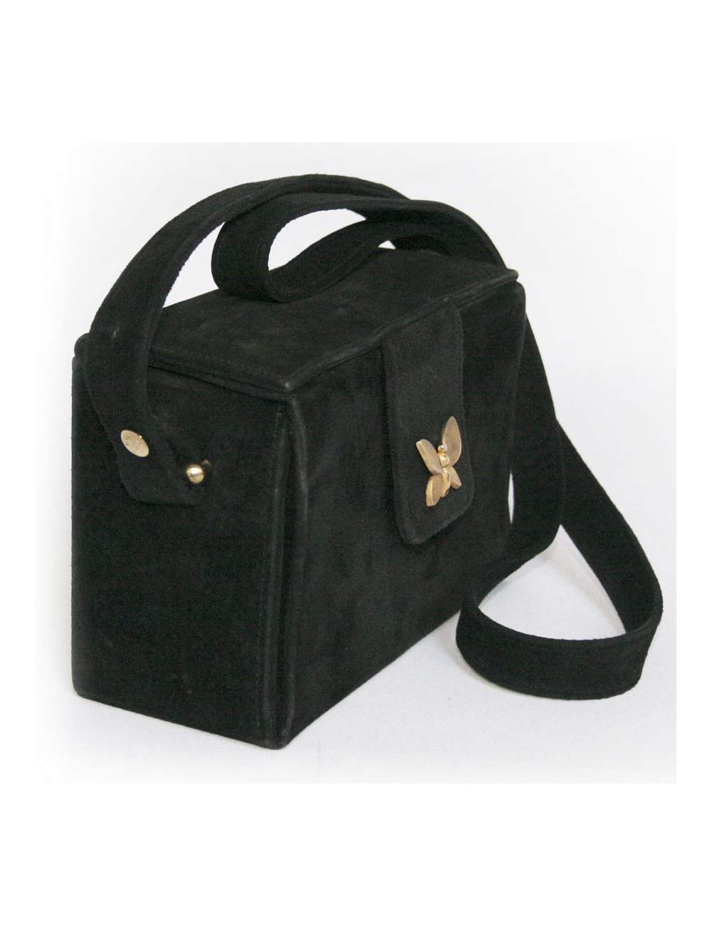 mini sac LANVIN veau velours noir