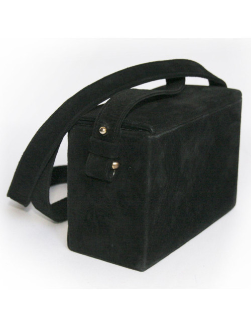 mini sac LANVIN veau velours noir