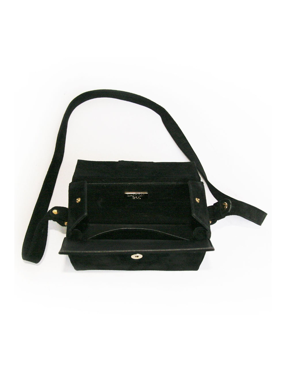 mini sac LANVIN veau velours noir