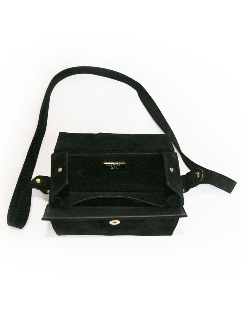 mini sac LANVIN veau velours noir
