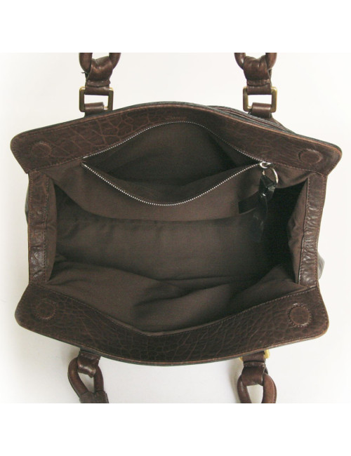 Sac CHLOE en cuir bicolore marron