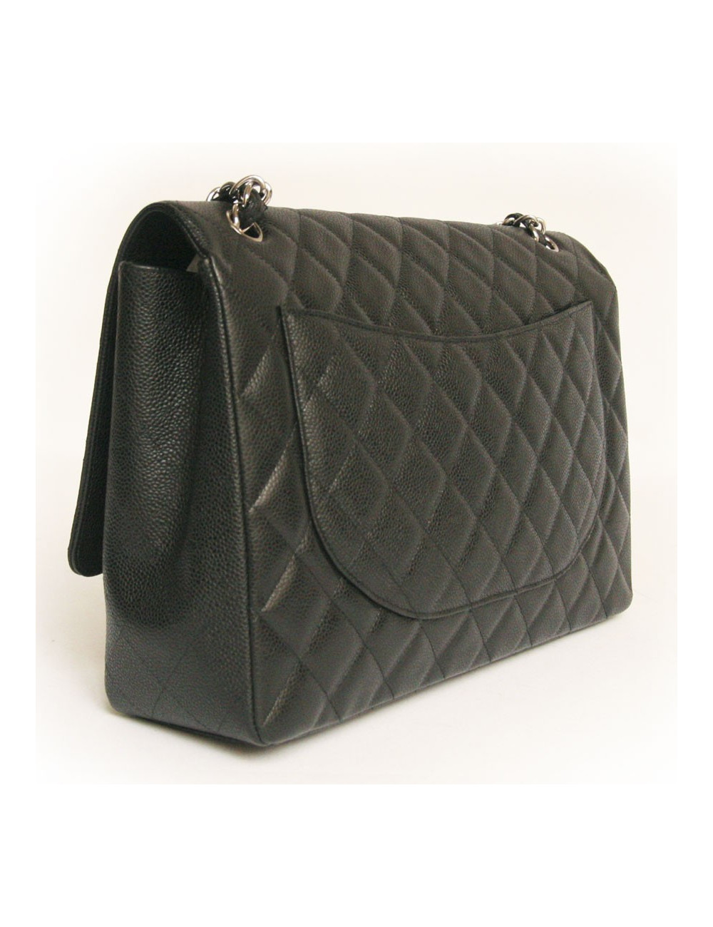 Sac maxi  jumbo CHANEL  veau grainé noir