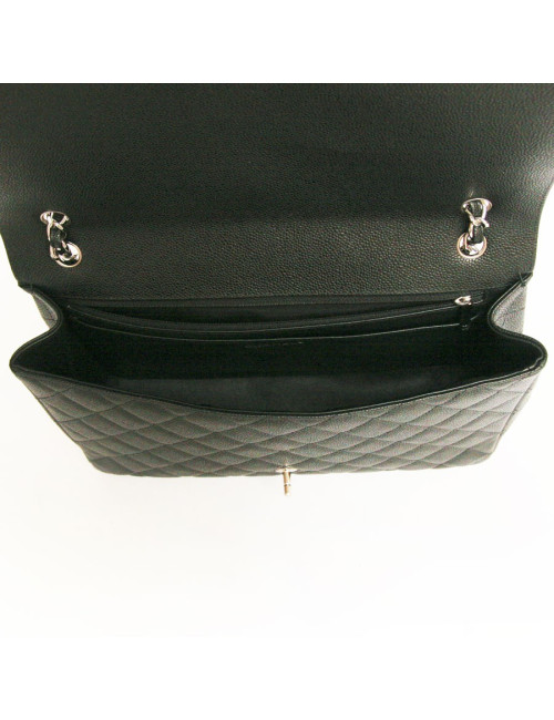 Sac maxi  jumbo CHANEL  veau grainé noir