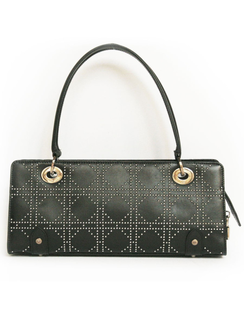 Sac DIOR cuir noir et clous