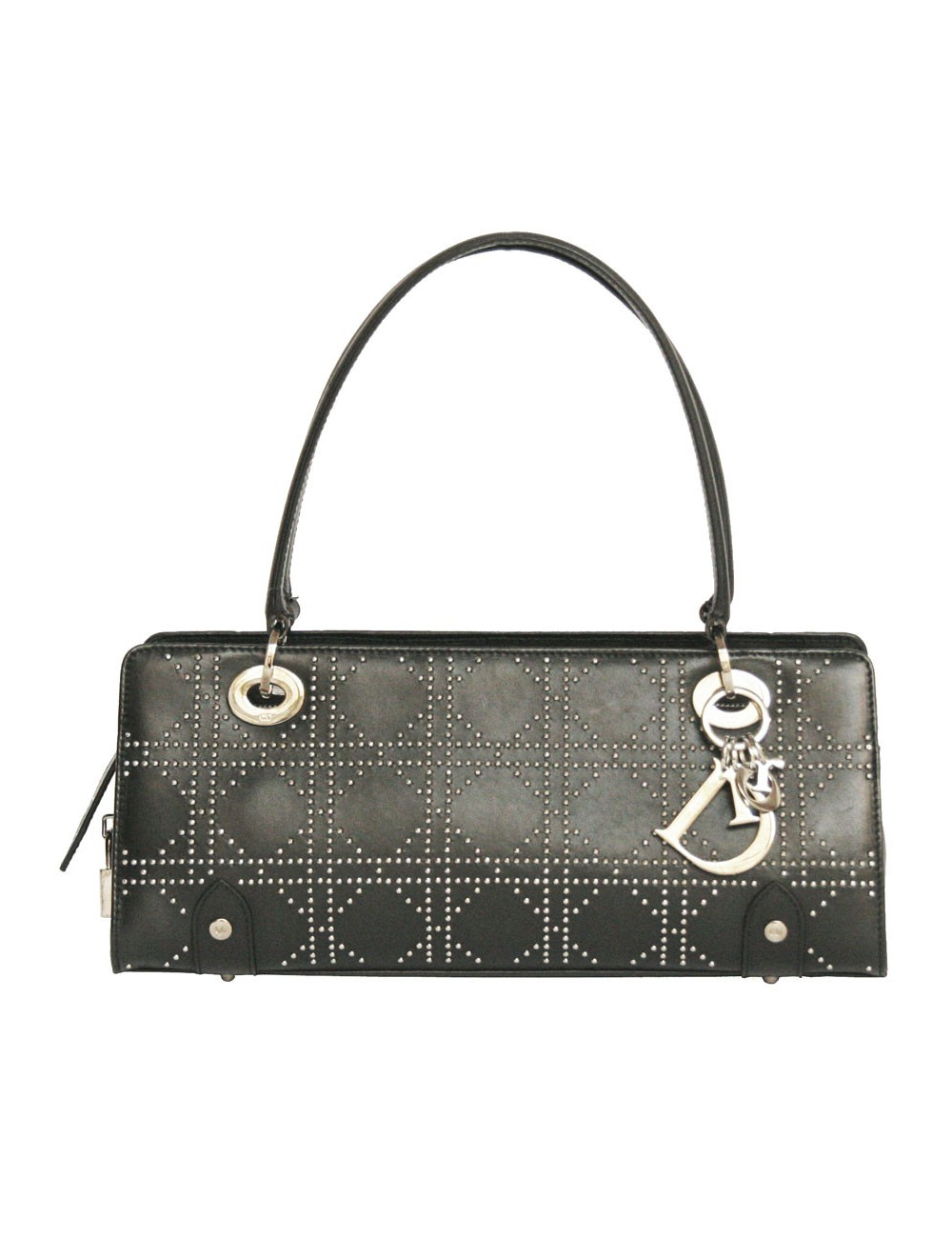 Sac DIOR cuir noir et clous