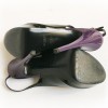 Sandales YVES SAINT LAURENT T 37 cuir verni violet