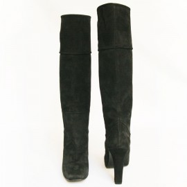 DIOR 38.5 in Black Suede calf boots