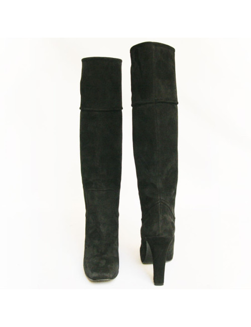 Bottes DIOR  38.5 en veau velours noir 