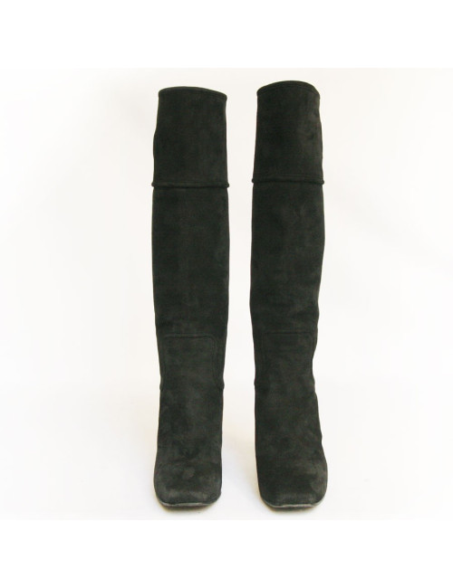 Bottes DIOR  38.5 en veau velours noir 