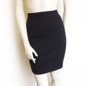 Mini skirt pencil EMMANUELLE KHANH T34 black nylon