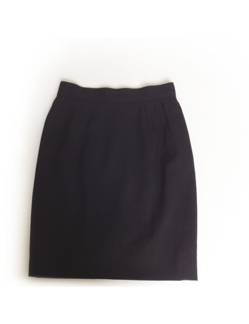 Mini jupe crayon EMMANUEL KHANH en nylon noir T34