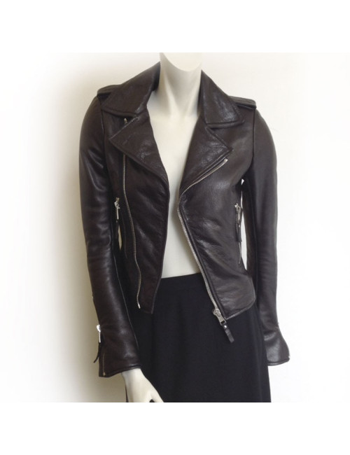 Perfecto en cuir noir BALENCIAGA T 36 