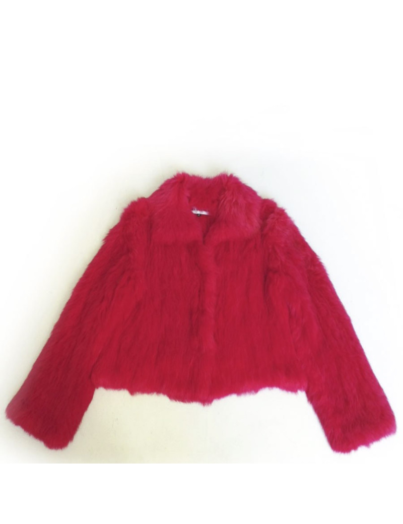 Veste YVES SALOMON en fourrure  rose fuschia T42