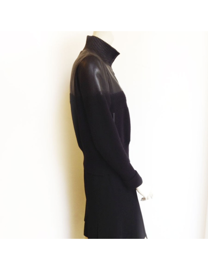 Blouson CHANEL cuir noir