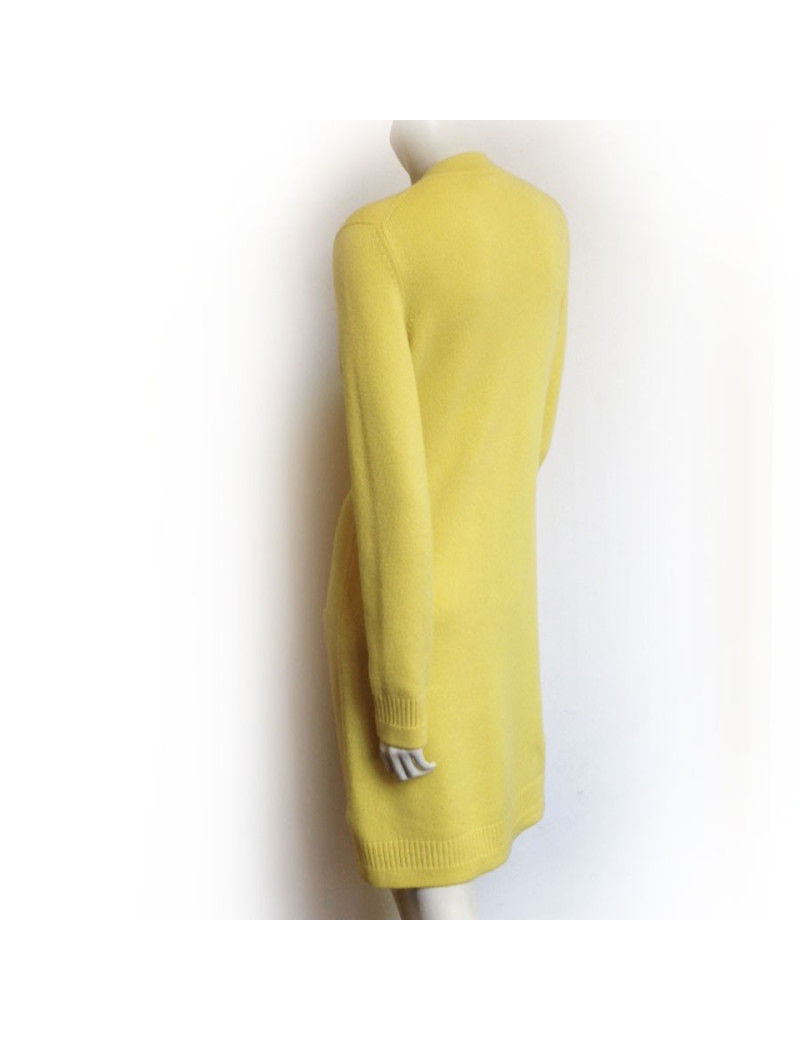 Robe pull CHANEL  T 42 cachemire jaune