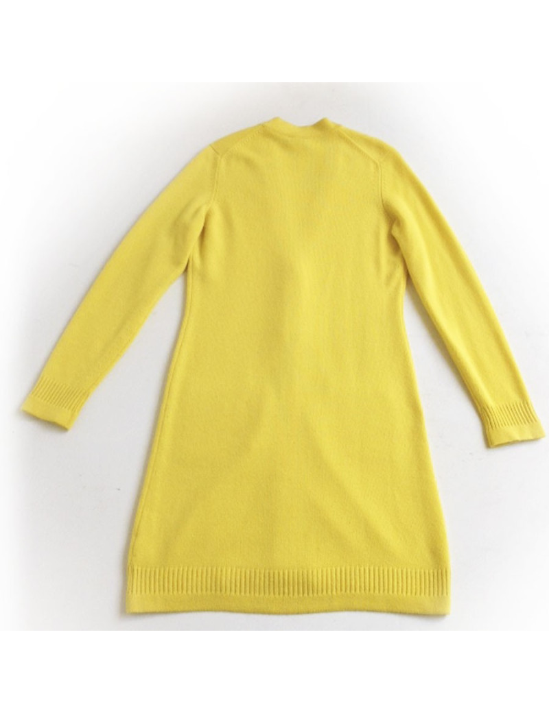 Robe pull CHANEL  T 42 cachemire jaune