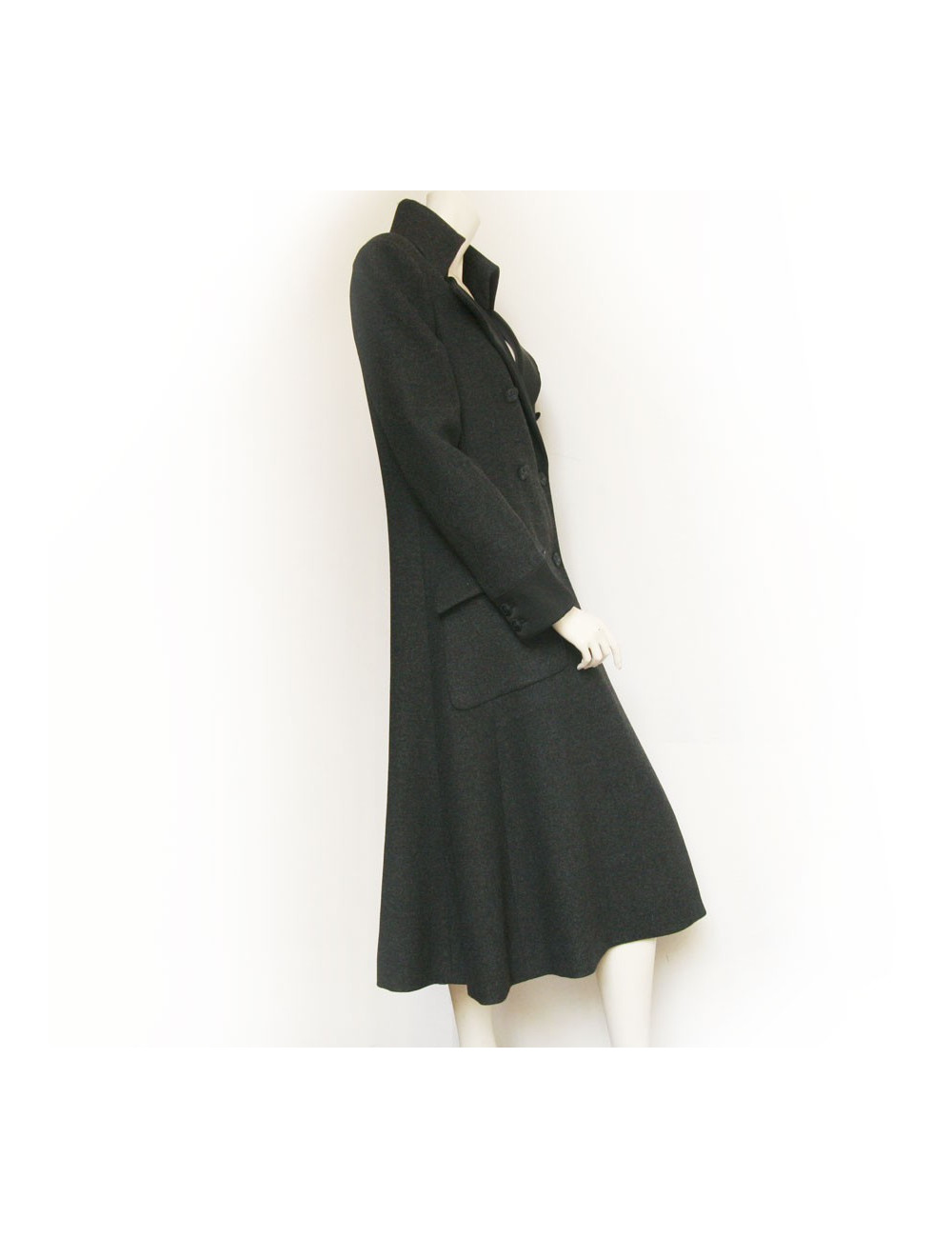 Manteau CHANEL gris en laine