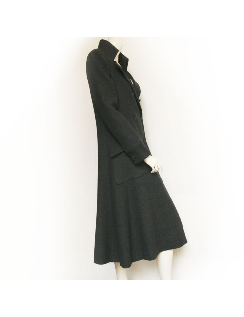Manteau CHANEL gris en laine