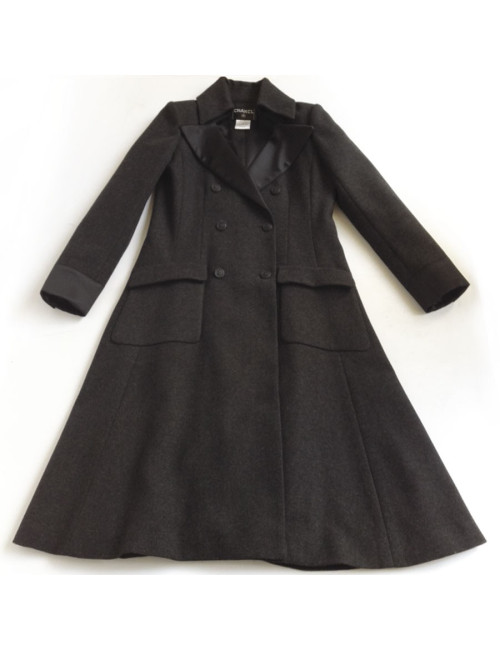 Manteau CHANEL gris en laine