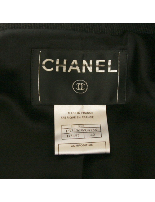 Manteau CHANEL gris en laine