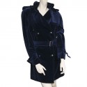 CHANEL coat in Navy blue cotton T42