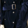 Manteau CHANEL en coton bleu marine T42