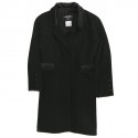 Manteau CHANEL T38 noir en laine