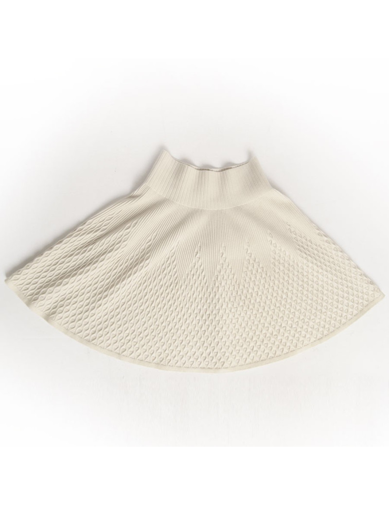 Poncho en laine ALAIA blanc cassé