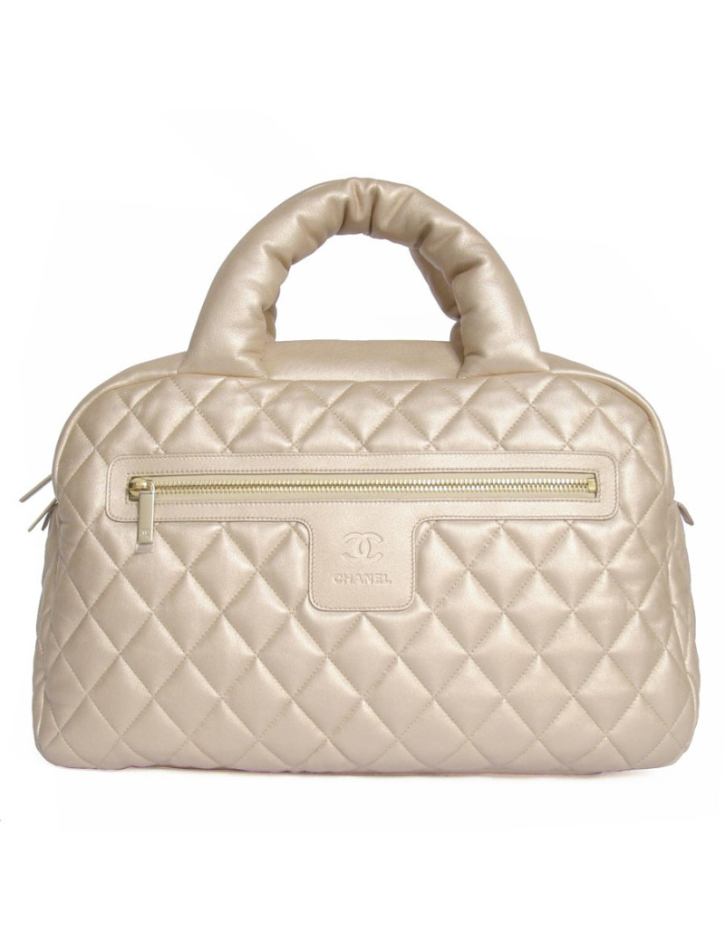 Sac Cocoon CHANEL en cuir d'agneau beige