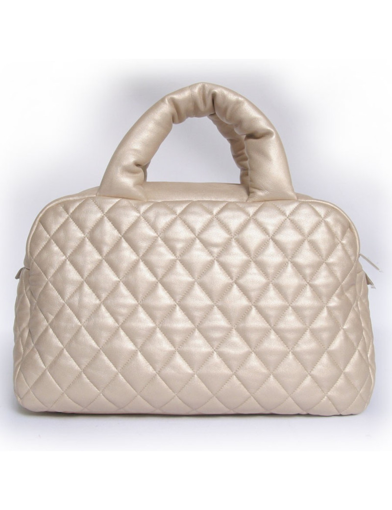 Sac Cocoon CHANEL en cuir d'agneau beige