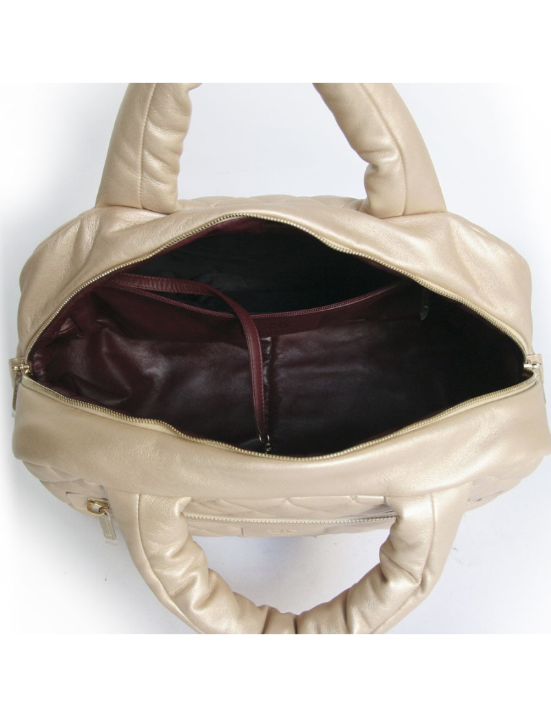 Sac Cocoon CHANEL en cuir d'agneau beige