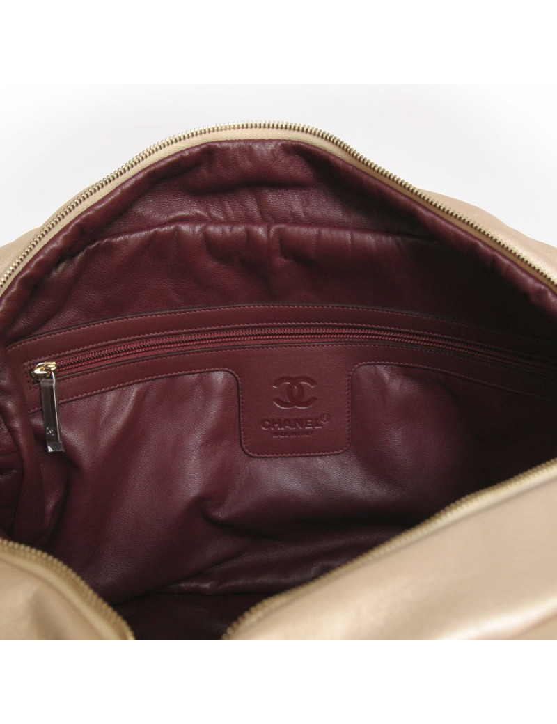 Sac Cocoon CHANEL en cuir d'agneau beige