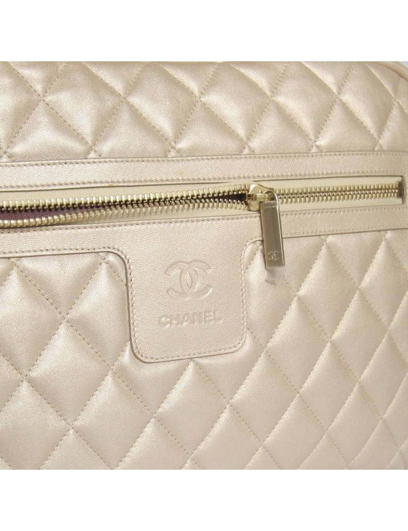 Sac Cocoon CHANEL en cuir d'agneau beige