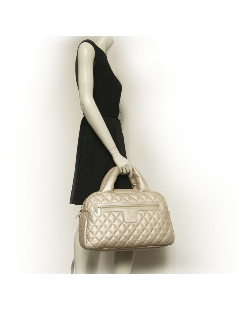 Sac Cocoon CHANEL en cuir d'agneau beige