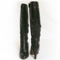 Boots LOUIS VUITTON T 38.5 black leather