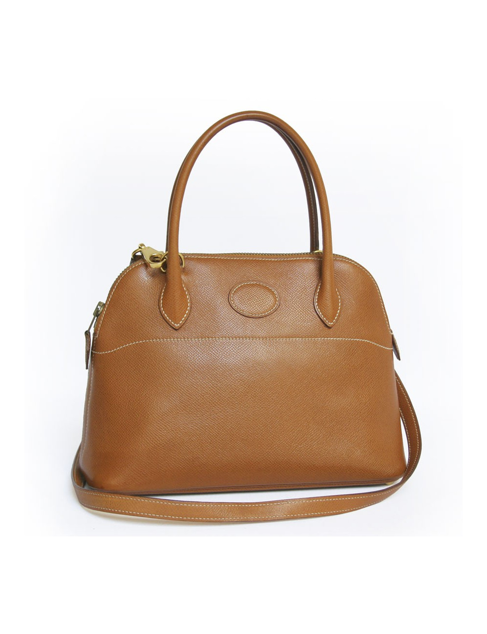 Mini bolide HERMES cuir courchevel gold