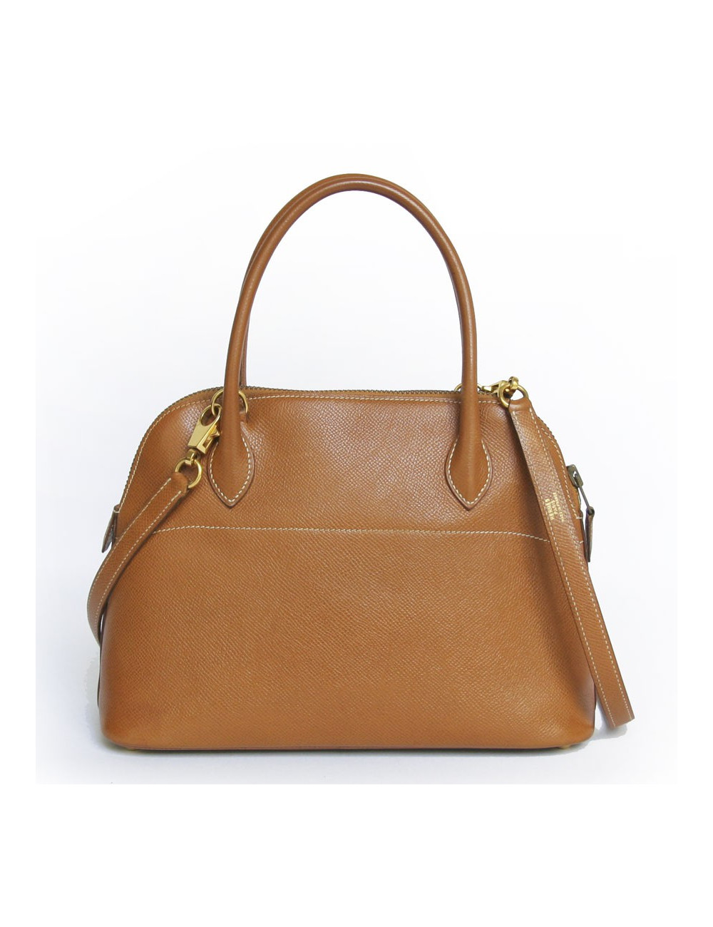 Mini bolide HERMES cuir courchevel gold