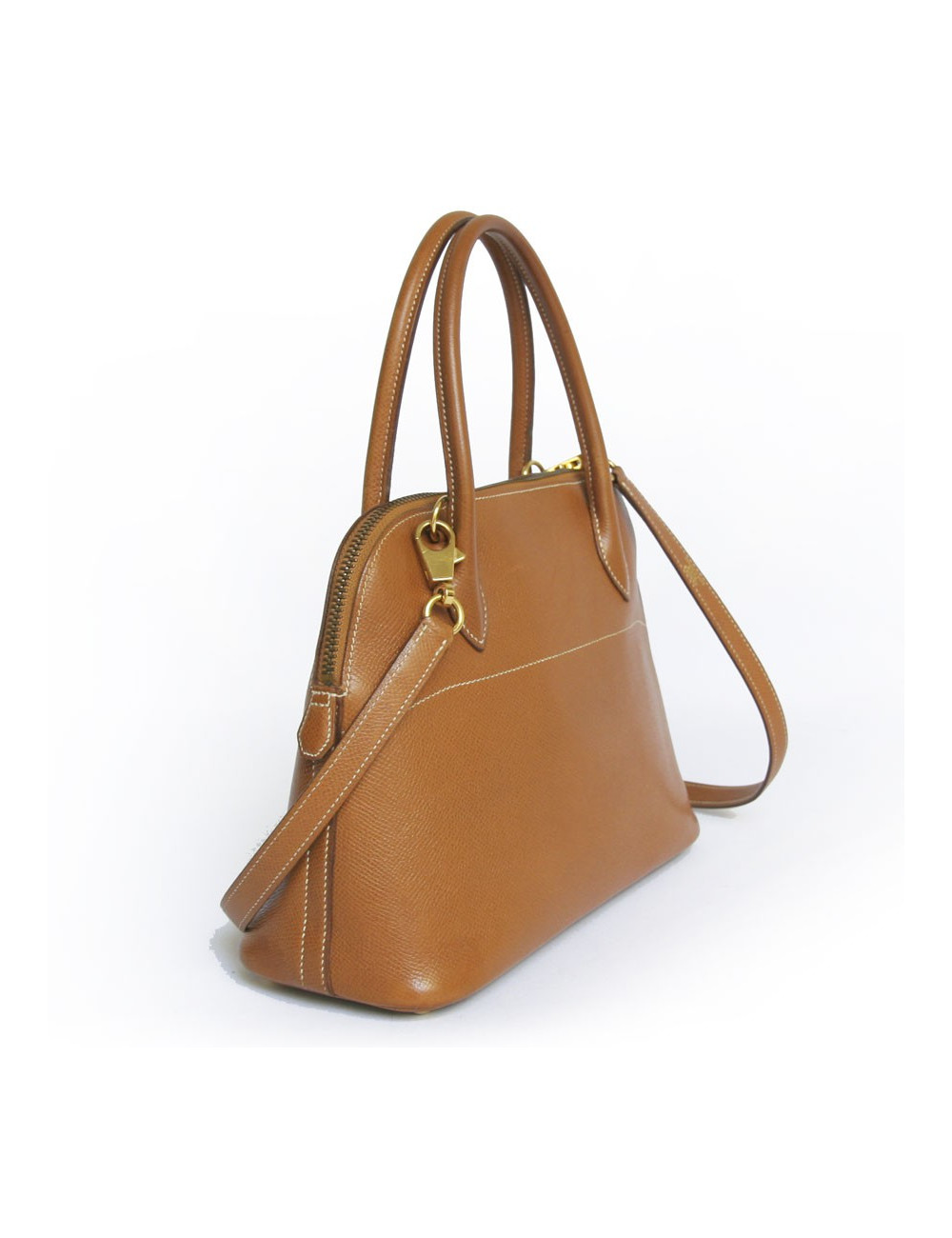 Mini bolide HERMES cuir courchevel gold